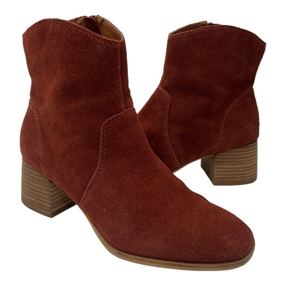 Lucky Brand Laidem Bootie Brown Suede Woman’s Size 8.5 M - Picture 6 of 14